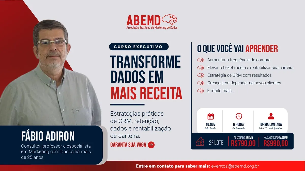 Curso Executivo ABEMD 2026: CRM, dados e receita